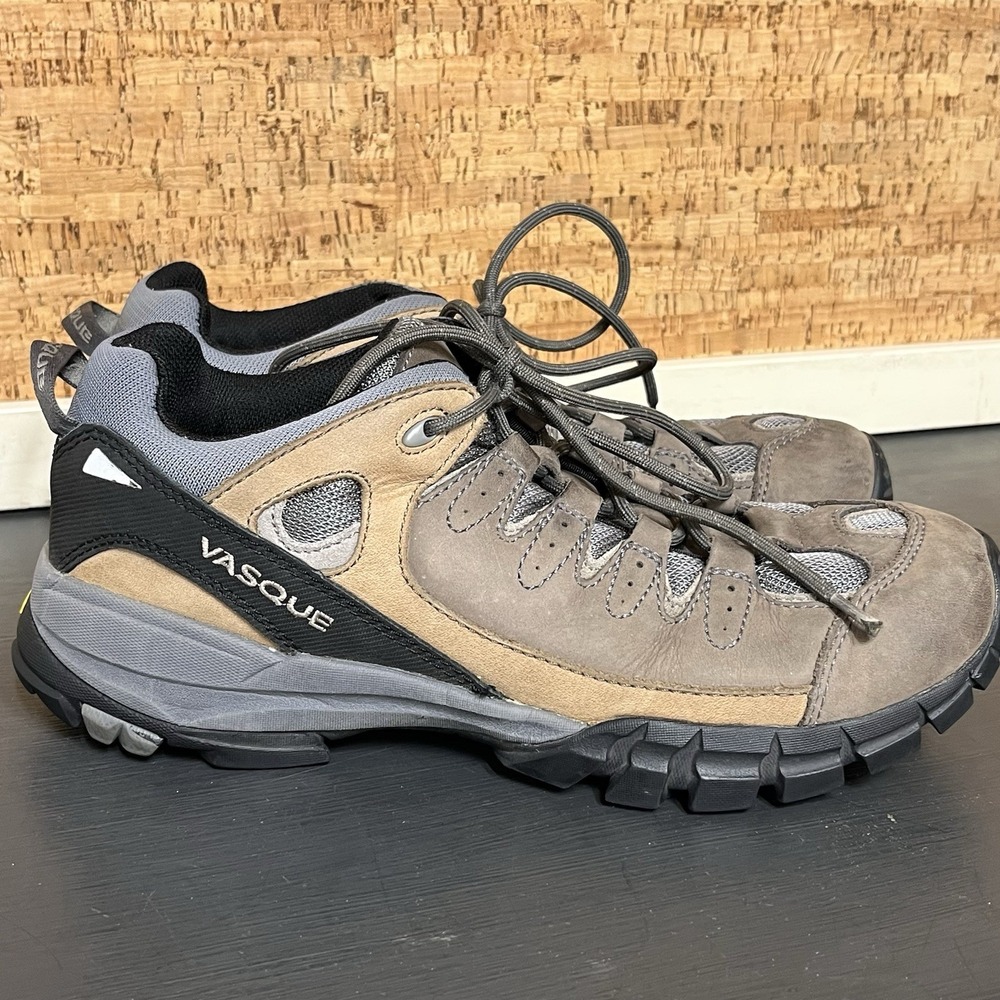 Vasque Gore-Tex Leather Hiking Boots Mens US 11m Gray Vibram Outdoor Trail Shoes